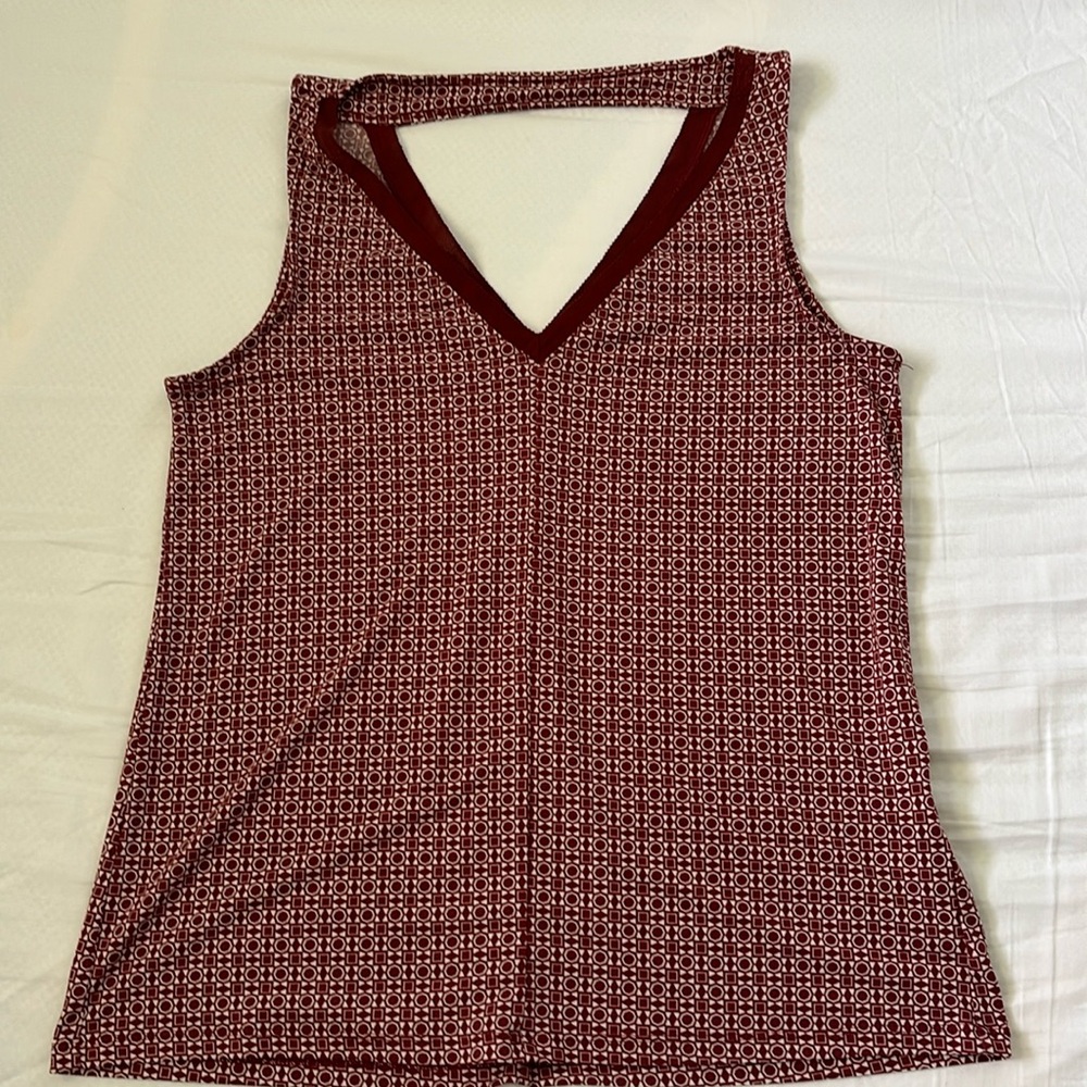 Banana Republic XS Red and white tank